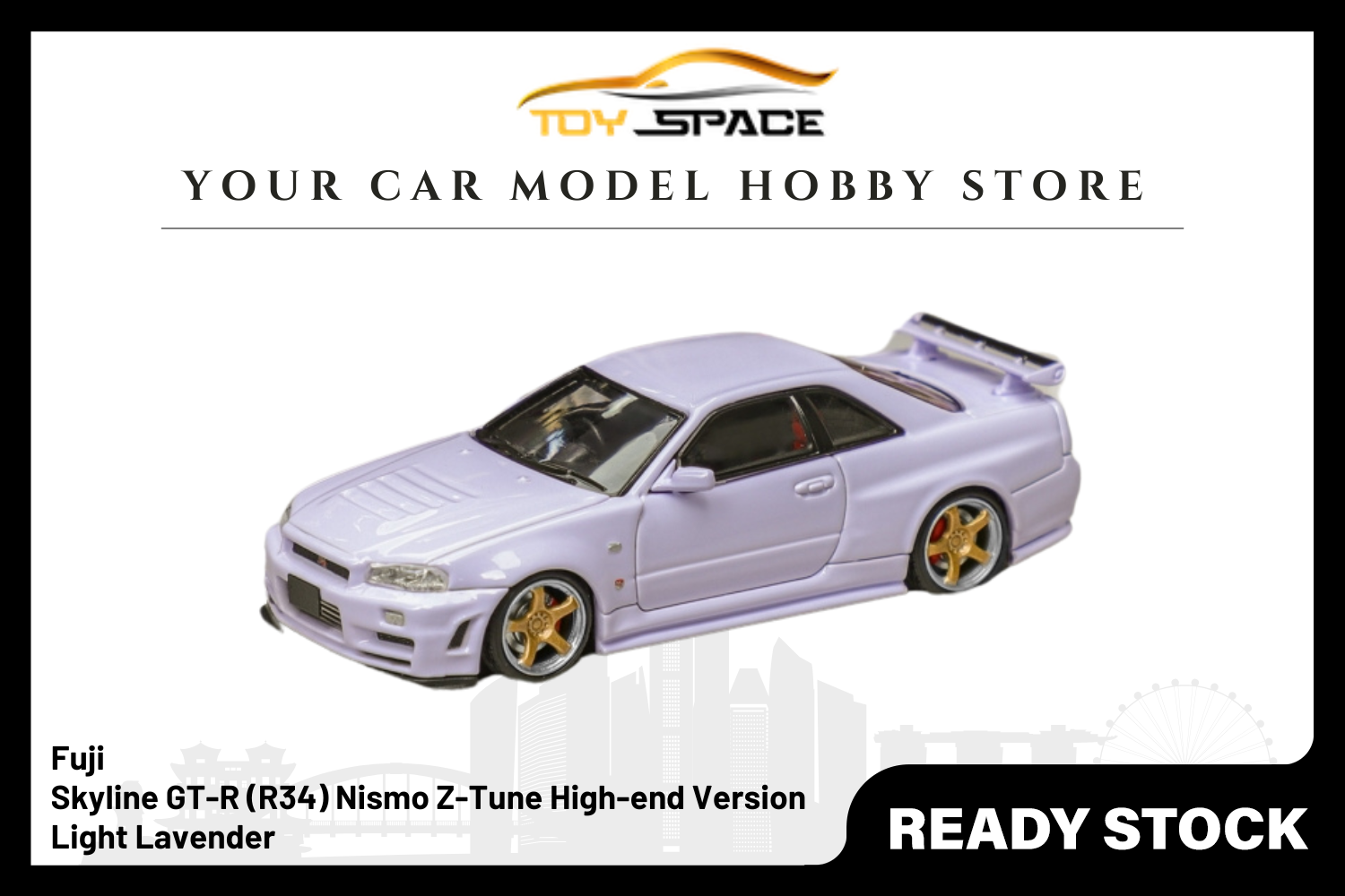 [FUJI] 1:64 Skyline GT-R (R34) Nismo Z-Tune High-end Version Light Lavender