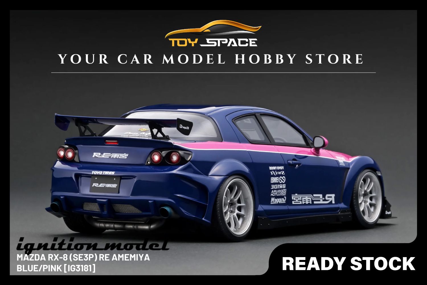 [IGNITION MODEL]1/18 Mazda RX-8 (SE3P) RE Amemiya Blue/Pink [IG3181]