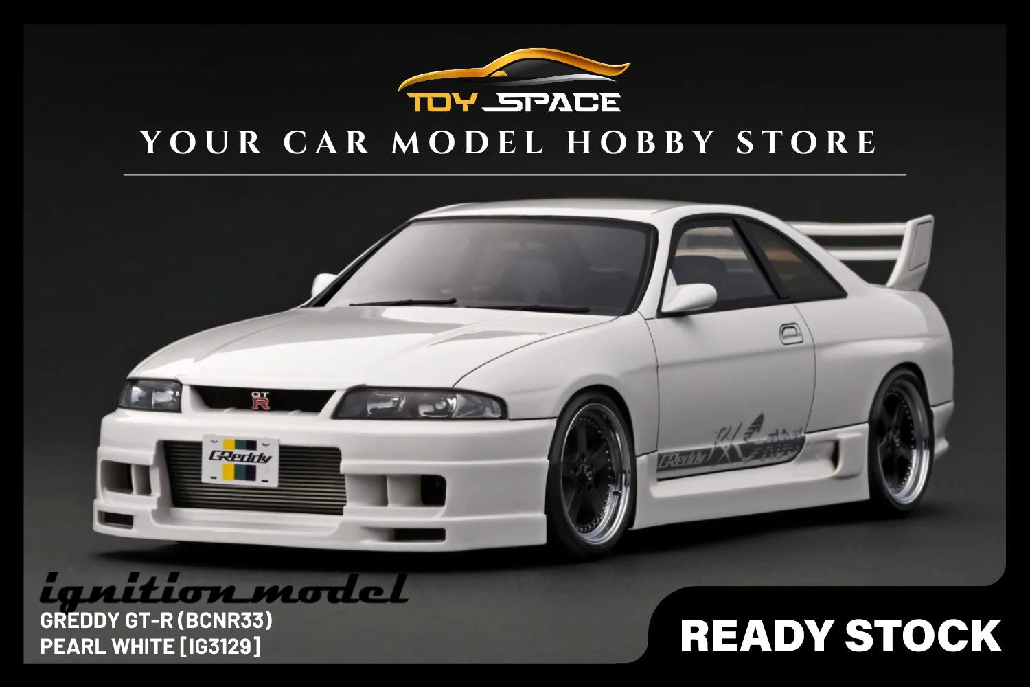 [IGNITION MODEL] 1/18 GReddy GT-R (BCNR33) Pearl White [IG3129]