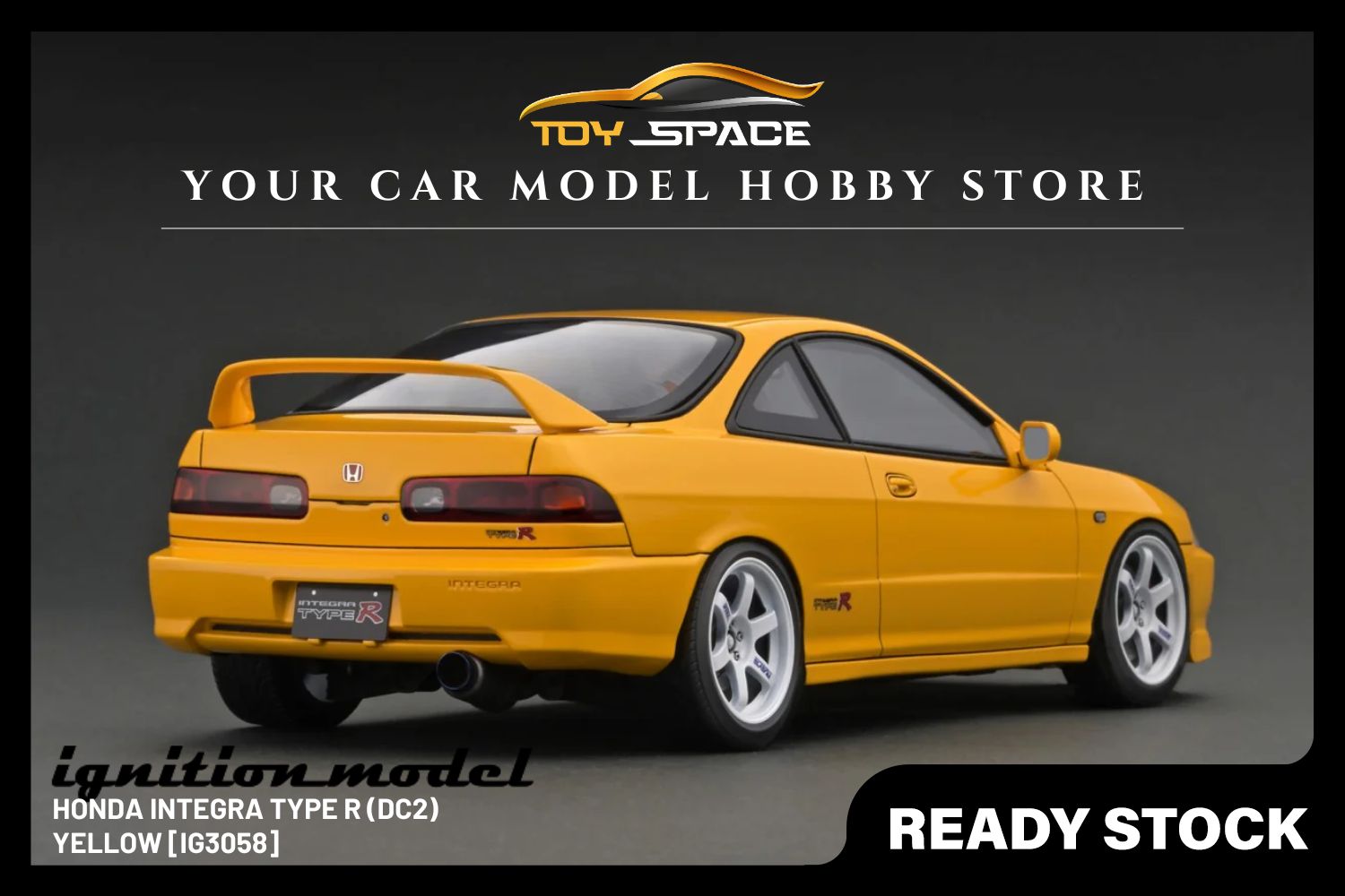 [IGNITION MODEL] 1/18 Honda Integra (DC2) Type R Yellow [IG3058]