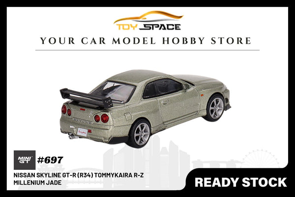 [MINI GT] Nissan Skyline GT-R (R34) Tommykaira R-z Millenium Jade (RHD)