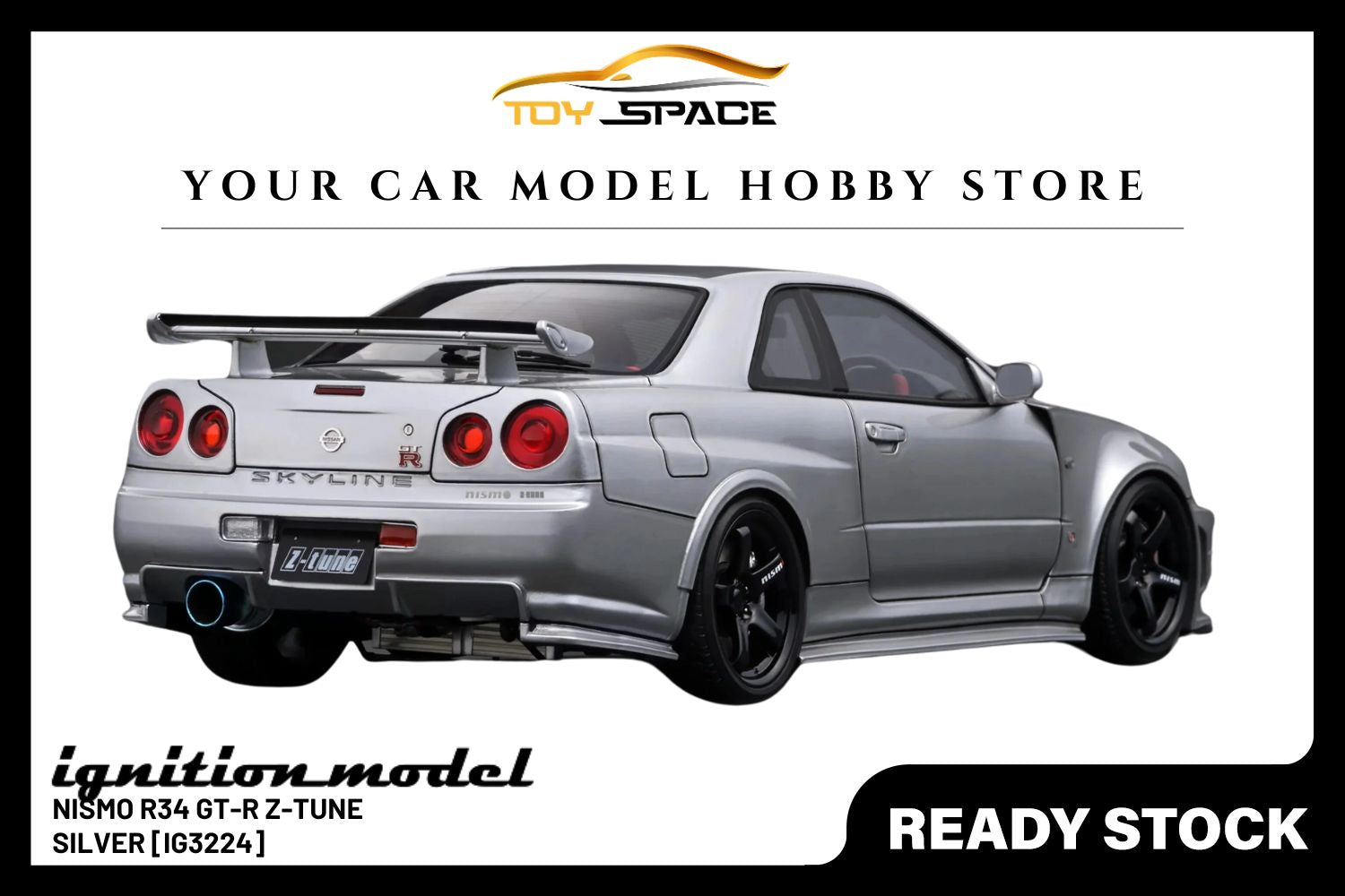 [IGNITION MODEL]1/18 Nismo R34 GT-R Z-Tune Silver [IG3224]