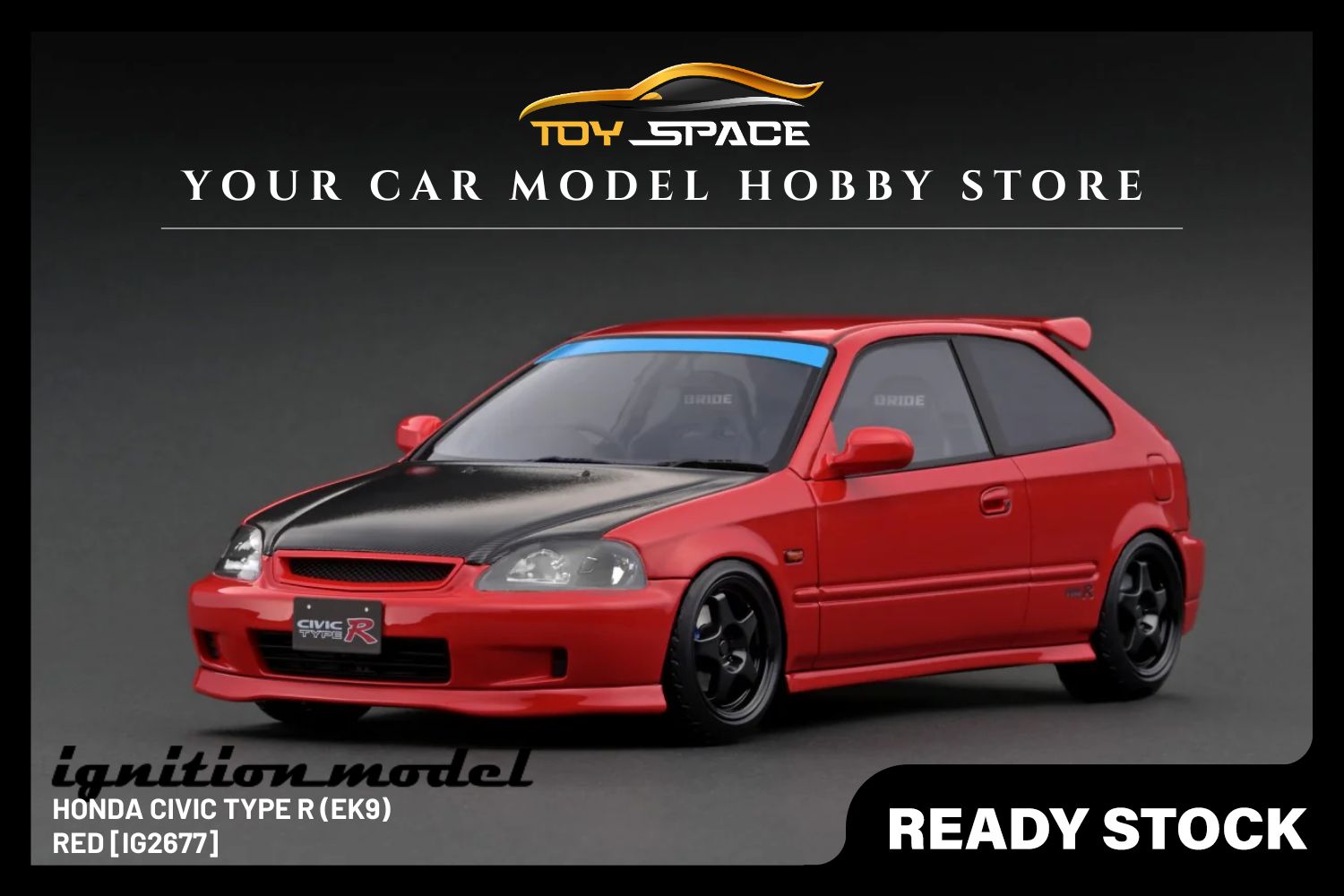 [IGNITION MODEL] 1/18 Honda Civic (EK9) Type R Red [IG2677]