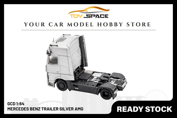 [GCD] 1/64 Mercedes Benz Trailer Silver AMG