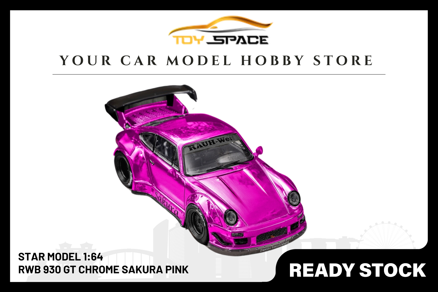 [STAR MODEL] 1/64 RWB 930 GT Chrome Sakura Pink