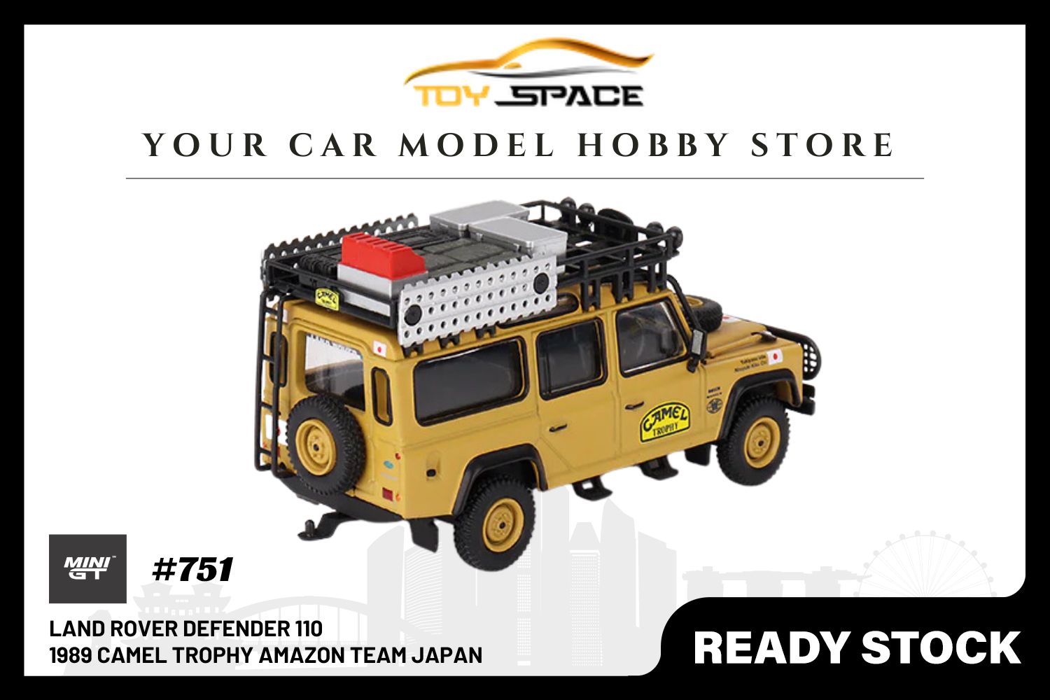 [MINI GT] Land Rover Defender 110  1989 Camel Trophy Amazon Team Japan