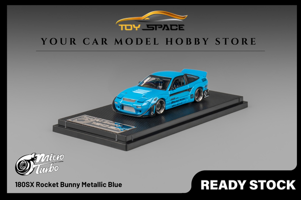 [MICRO TURBO] 1:64 180SX Rocket Bunny Metallic Blue