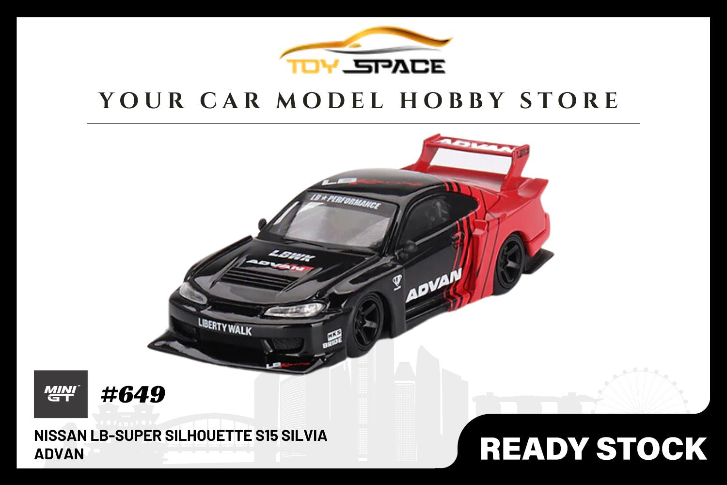 [MINI GT] Nissan LB-Super Silhouette S15 Silvia Advan (RHD)