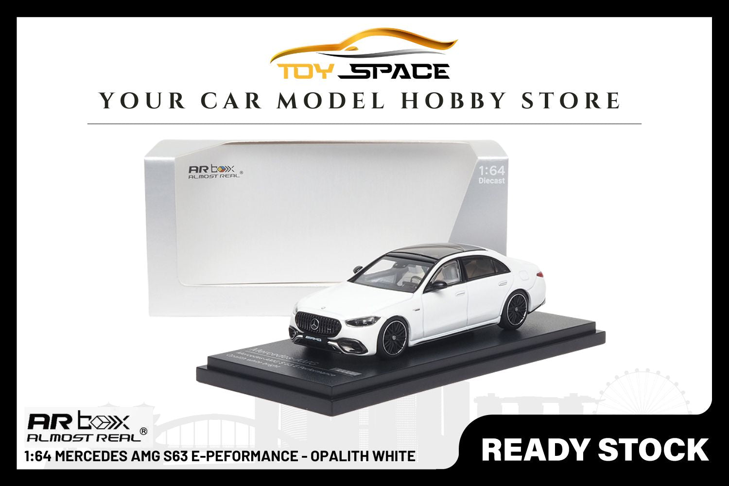 [ARBOX] 1:64 AMG S 63 E Performance 2023 Opalith White Bright