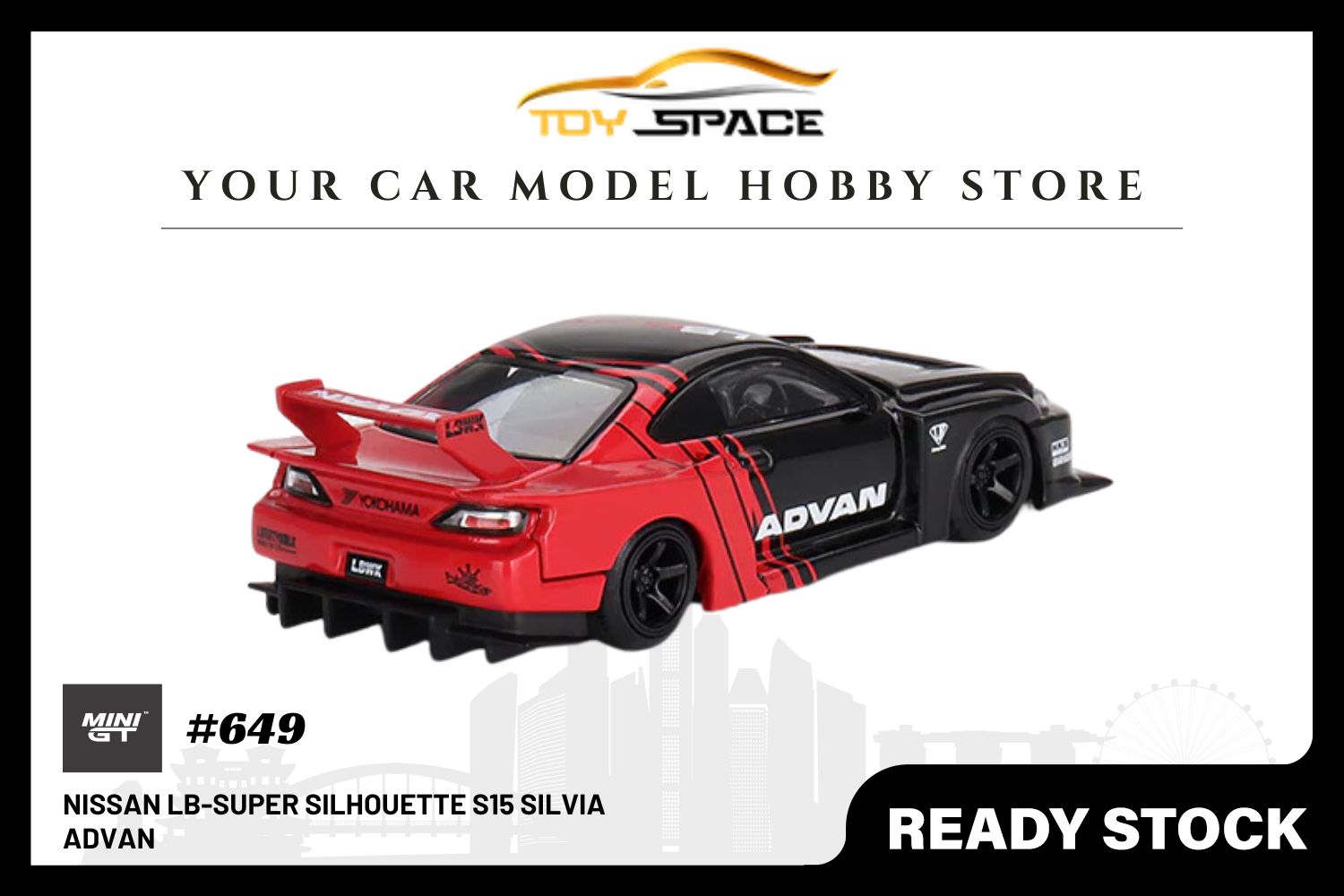 [MINI GT] Nissan LB-Super Silhouette S15 Silvia Advan (RHD)