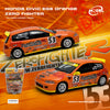 [MODEL MODEL] 1:64 Honda Civic EG6 Orange Zero Fighter