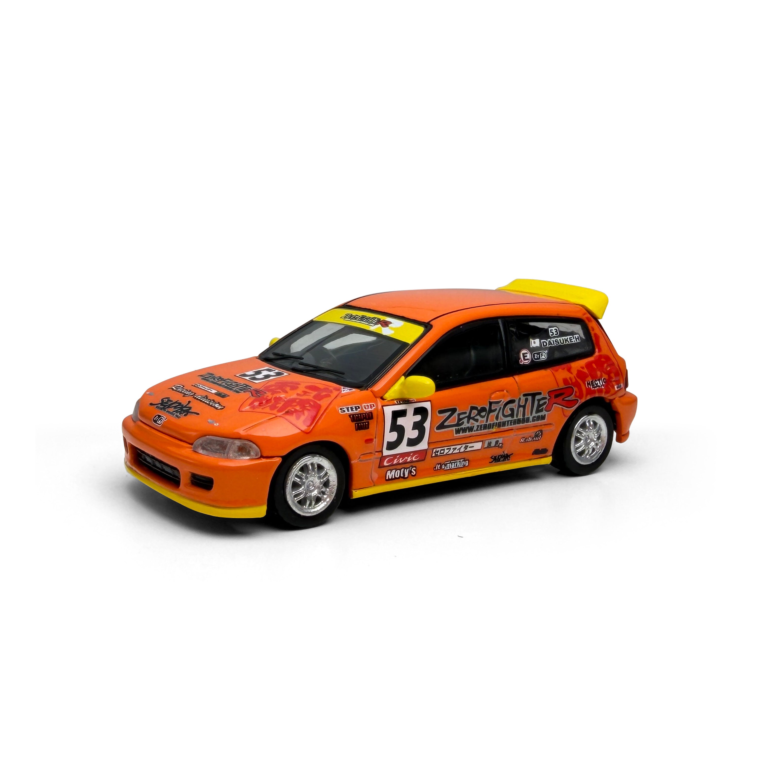 [MODEL MODEL] 1:64 Honda Civic EG6 Orange Zero Fighter