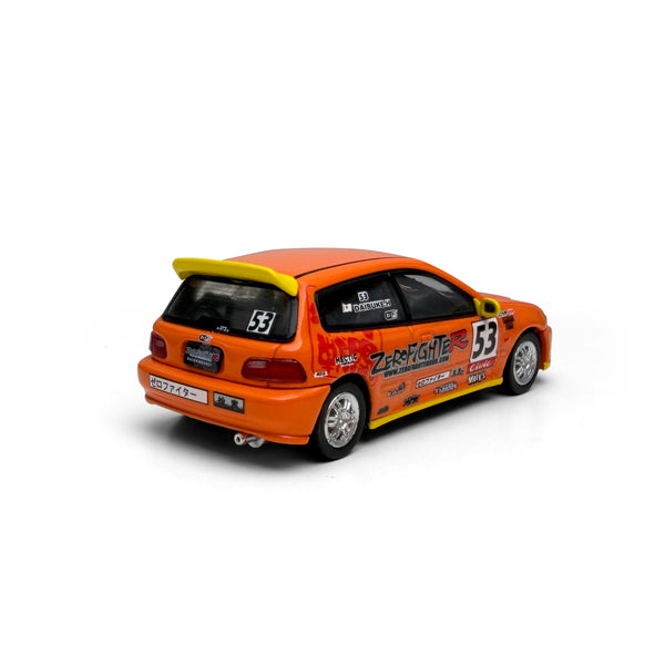 [MODEL MODEL] 1:64 Honda Civic EG6 Orange Zero Fighter