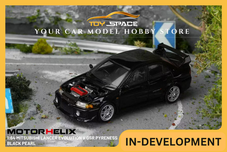 [MOTORHELIX] 1:64 Mitsubishi Lancer Evolution V GSR Pyreness Black Pearl - Toy Space Diecast Online Store Singapore