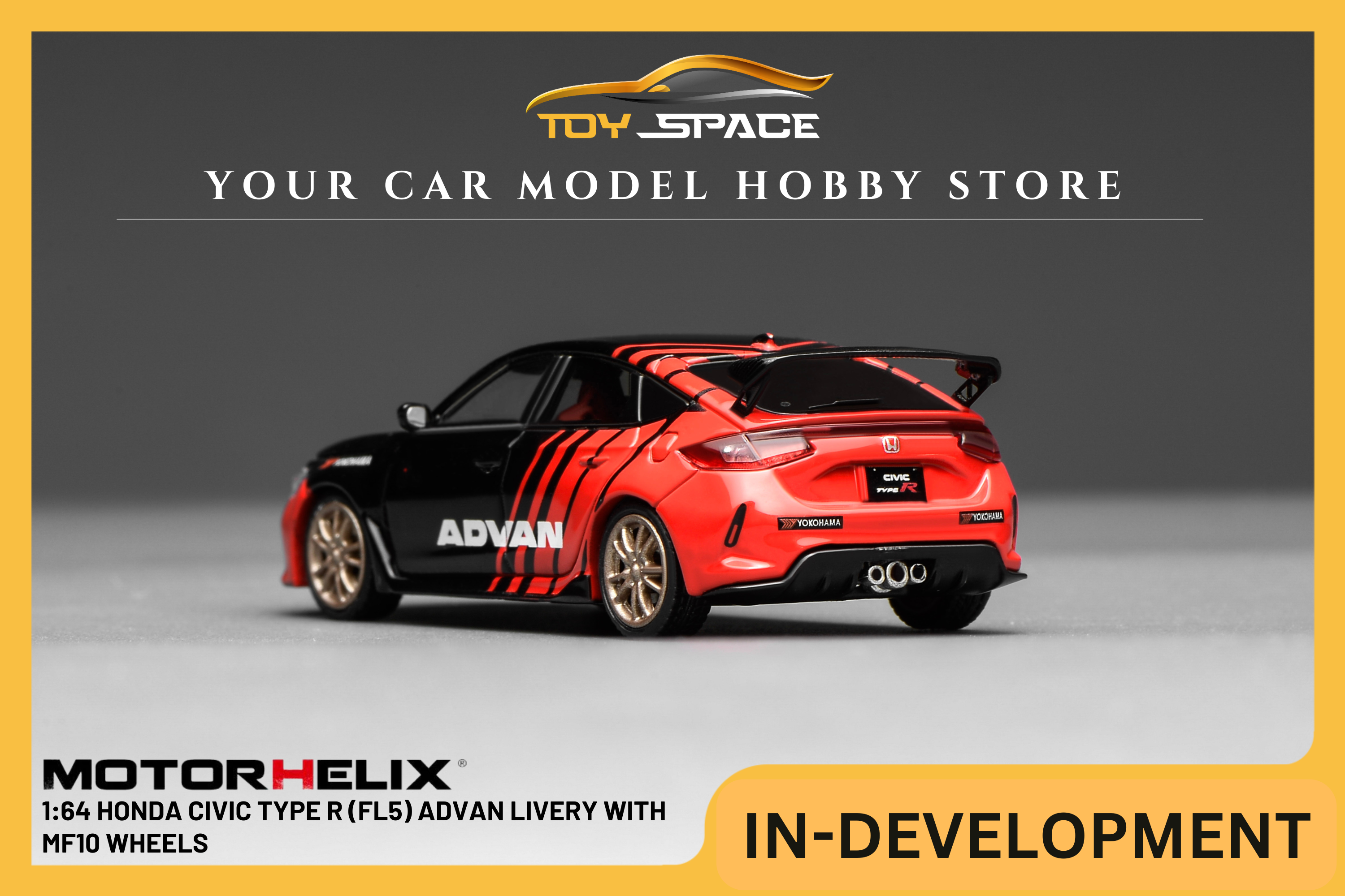 [MOTORHELIX] 1:64 Honda Civic Type R (FL5) Advan Livery With MF10 Wheels