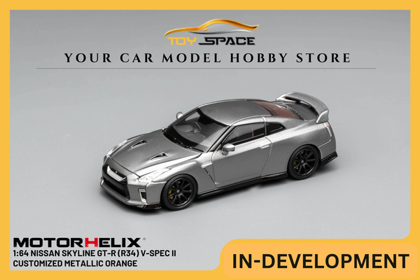 [MOTORHELIX] 1:64 Nissan GT-R (R35) Track Edition Engineered by Nismo 2020 Dark Metal Gray