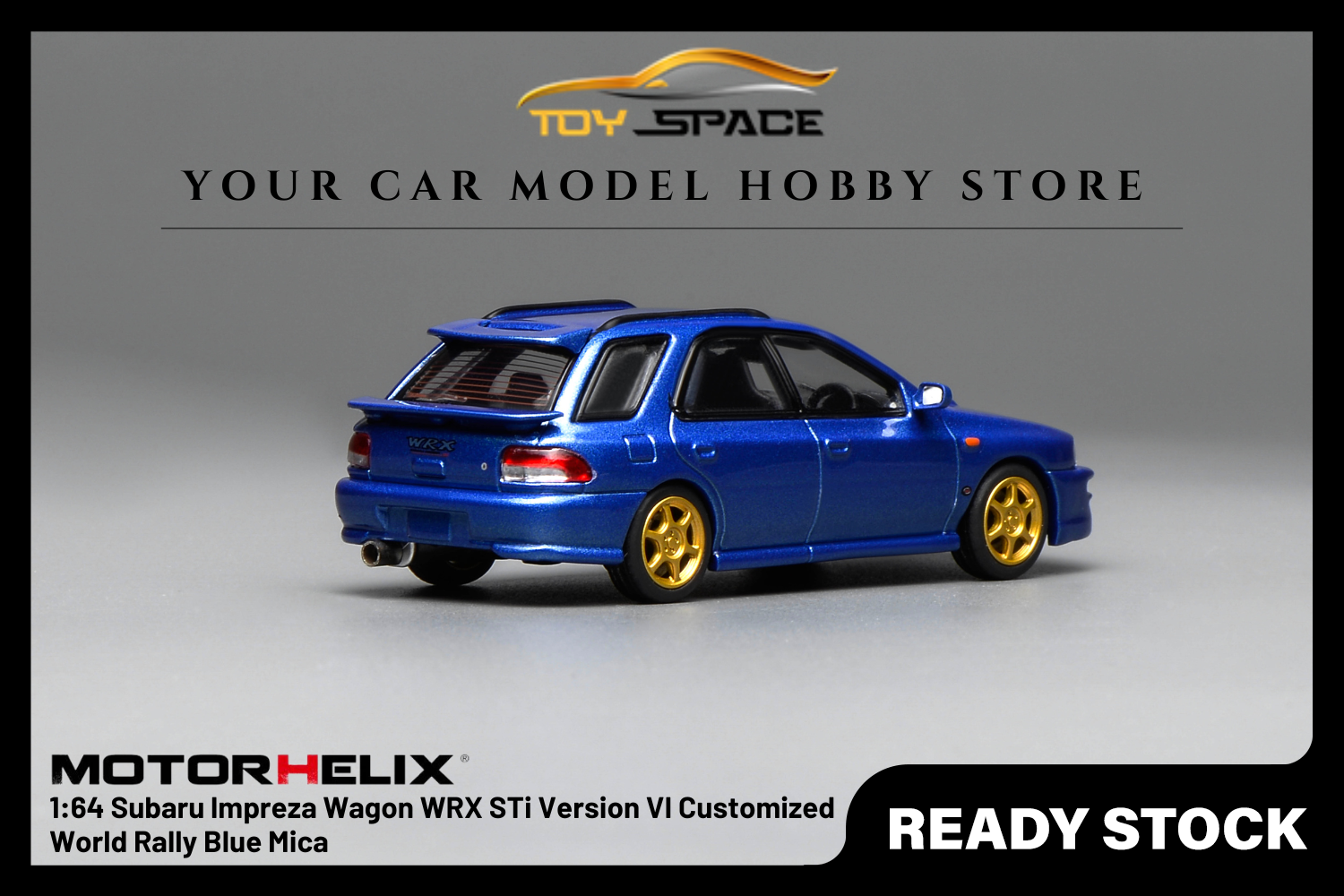 [MOTORHELIX] 1:64 Subaru lmpreza Wagon WRX STi Version VI Customized World Rally Blue Mica - Toy Space Diecast Online Store Singapore