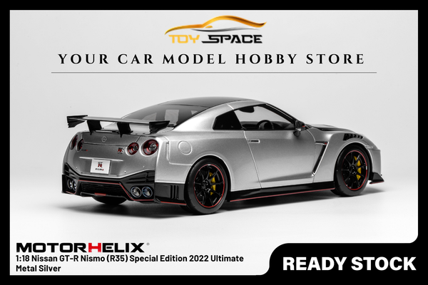 [MOTORHELIX] 1:18 Nissan GT-R Nismo (R35) Special Edition 2022 Ultimate Metal Silver