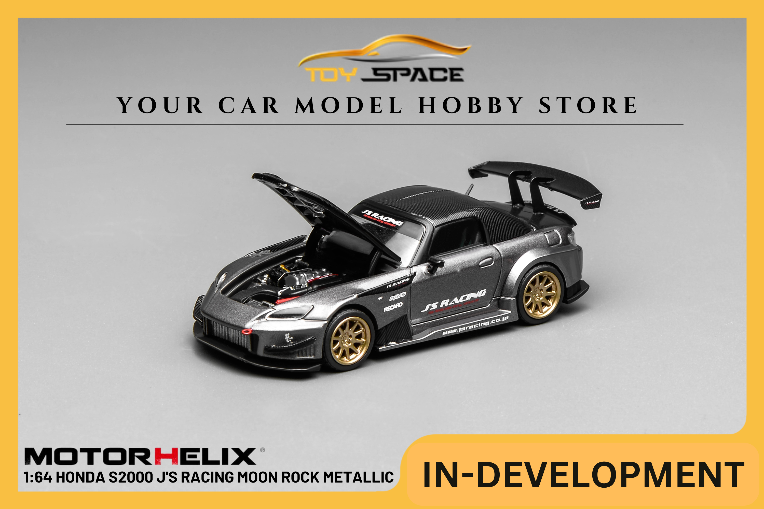 [MOTORHELIX] 1:64 Honda S2000 J'S Racing Moon Rock Metallic