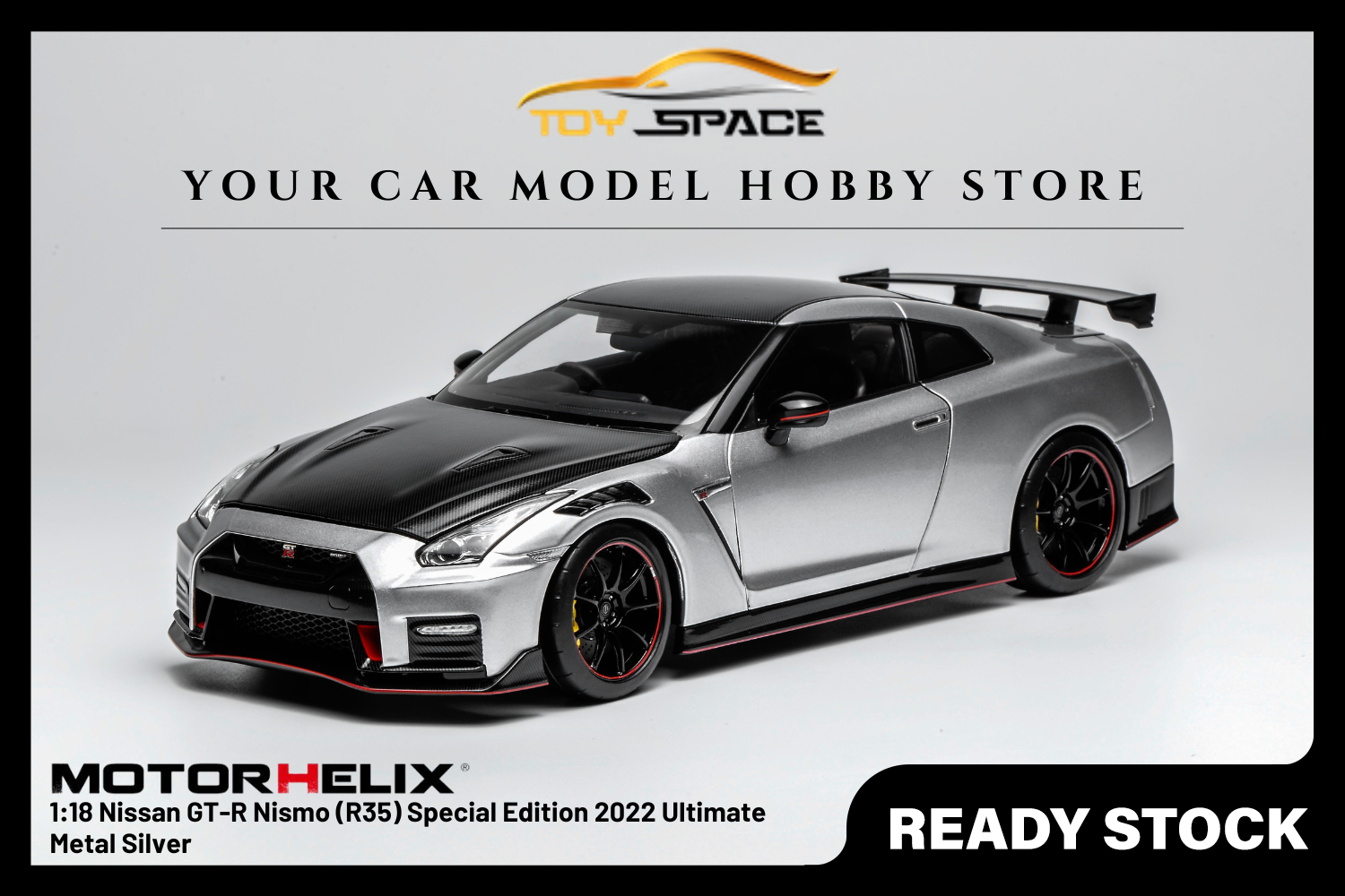 [MOTORHELIX] 1:18 Nissan GT-R Nismo (R35) Special Edition 2022 Ultimate Metal Silver
