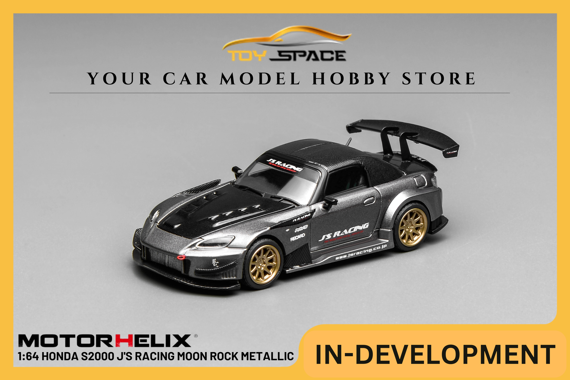 MOTORHELIX] 1:64 Honda S2000 J'S Racing Moon Rock Metallic