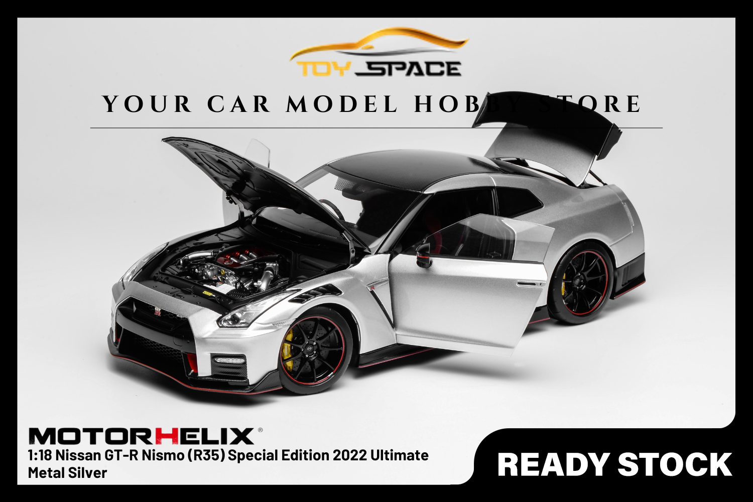 [MOTORHELIX] 1:18 Nissan GT-R Nismo (R35) Special Edition 2022 Ultimate Metal Silver