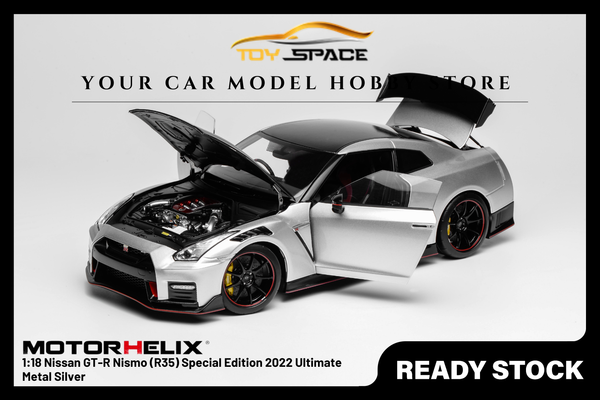 [MOTORHELIX] 1:18 Nissan GT-R Nismo (R35) Special Edition 2022 Ultimate Metal Silver