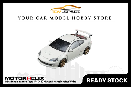 [MOTORHELIX] 1:64 Honda Integra Type-R (DC5) Mugen Championship White - Toy Space Diecast Online Store Singapore