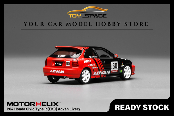 [MOTORHELIX] 1:64 Honda Civic Type R (EK9) Advan Livery - Toy Space Diecast Online Store Singapore