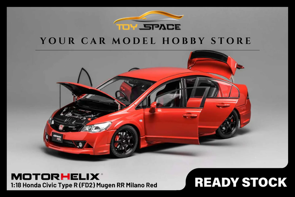 [MOTORHELIX] 1:18 Honda Civic Type R (FD2) Mugen RR Milano Red