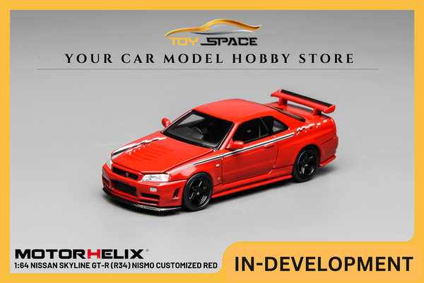 [MOTORHELIX] 1:64 Nissan Skyline GT-R (R34) Nismo Customized Red