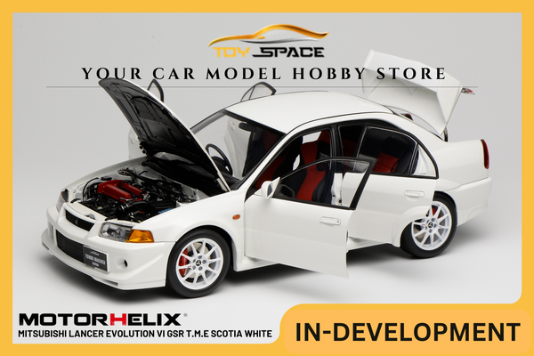 [MOTORHELIX] 1:18 Mitsubishi Lancer Evolution VI GSR T.M.E Scotia White