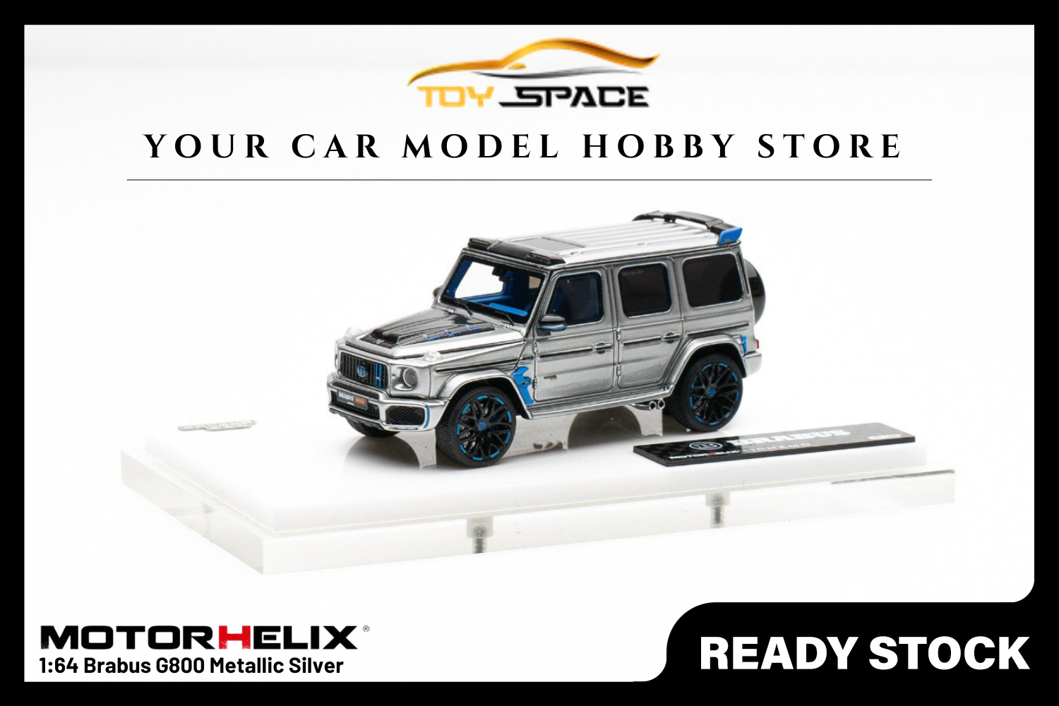 [MOTORHELIX] 1:64 Brabus G800 Metallic Silver