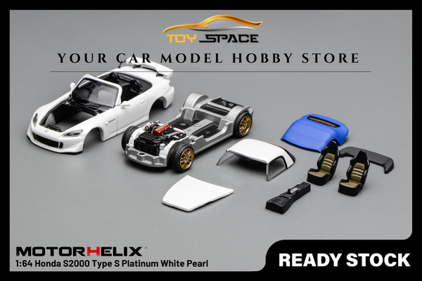 [MOTORHELIX] 1:64 Honda S2000 Type S Platinum White Pearl - Toy Space Diecast Online Store Singapore