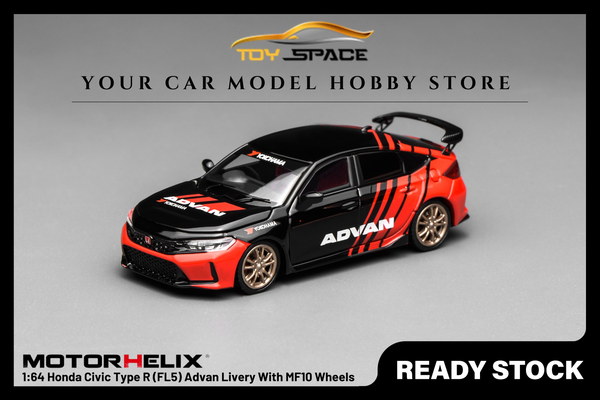 [MOTORHELIX] 1:64 Honda Civic Type R (FL5) Advan Livery With MF10 Wheels