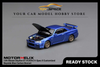 [MOTORHELIX] 1:64 Nissan Skyline GT-R (R34) V-Spec II Customized Bayside Blue Carbon Bonnet - Toy Space Diecast Online Store Singapore