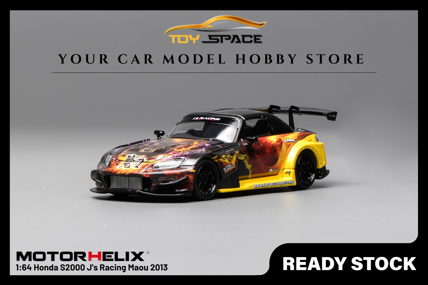 [MOTORHELIX] 1:64 Honda S2000 J's Racing Maou 2013 - Toy Space Diecast Online Store Singapore