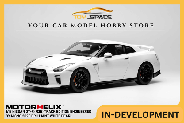 [MOTORHELIX] 1:18 Nissan GT-R (R35) Track Edition Engineered By Nismo 2020 Brilliant White Pearl