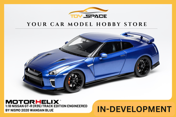 [MOTORHELIX] 1:18 Nissan GT-R (R35) Track Edition Engineered By Nismo 2020 Wangan Blue