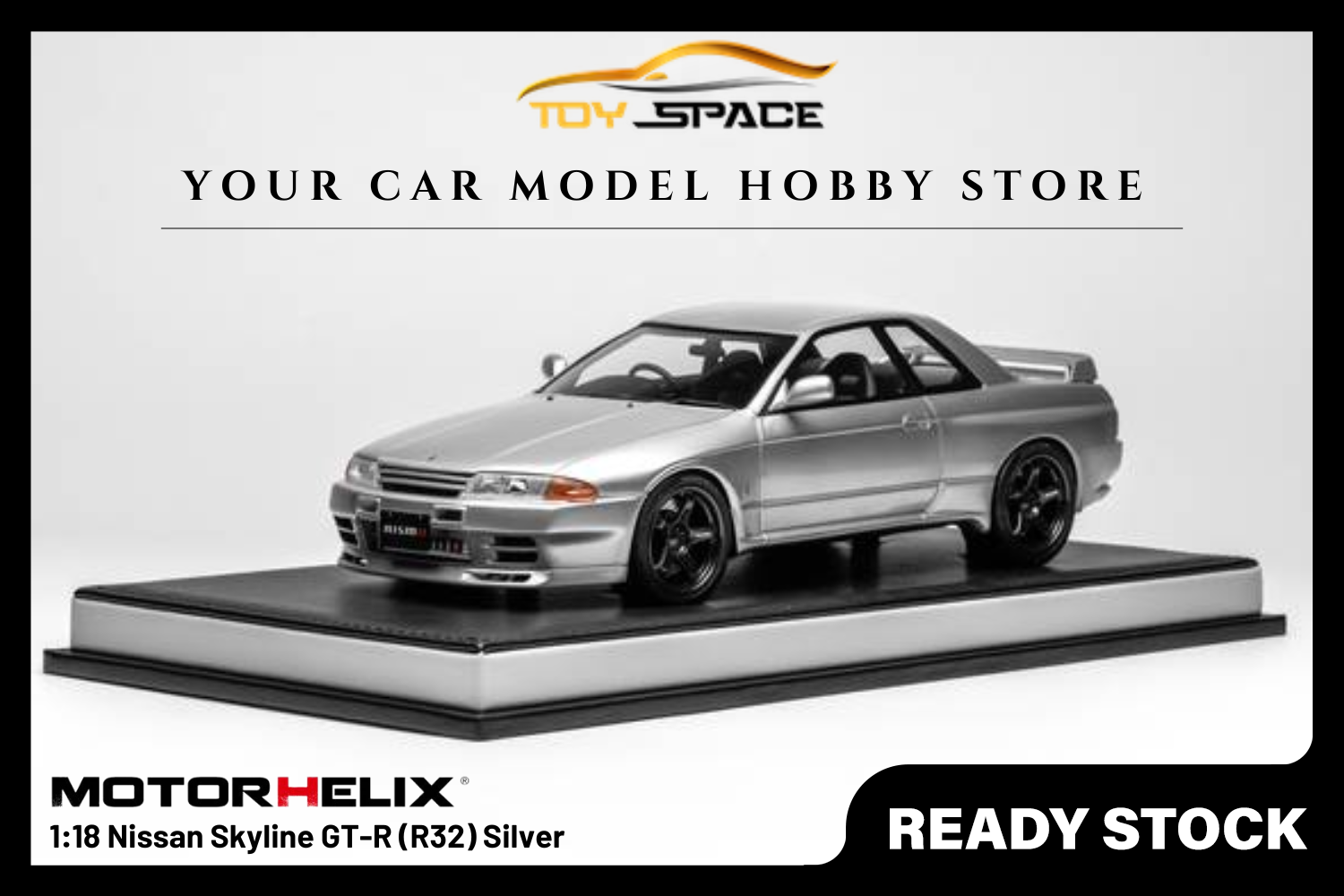 [MOTORHELIX] 1:18 Nissan Skyline GT-R (R32) Silver