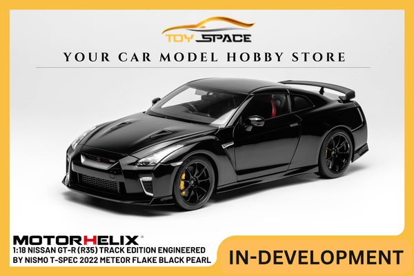 [MOTORHELIX] 1:18 Nissan GT-R (R35) Track Edition Engineered by Nismo T-Spec 2022 Meteor Flake Black Pearl