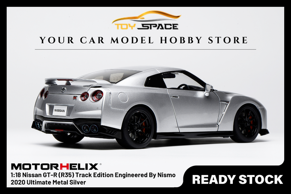 [MOTORHELIX] 1:18 Nissan GT-R (R35) Track Edition Engineered By Nismo 2020 Ultimate Metal Silver