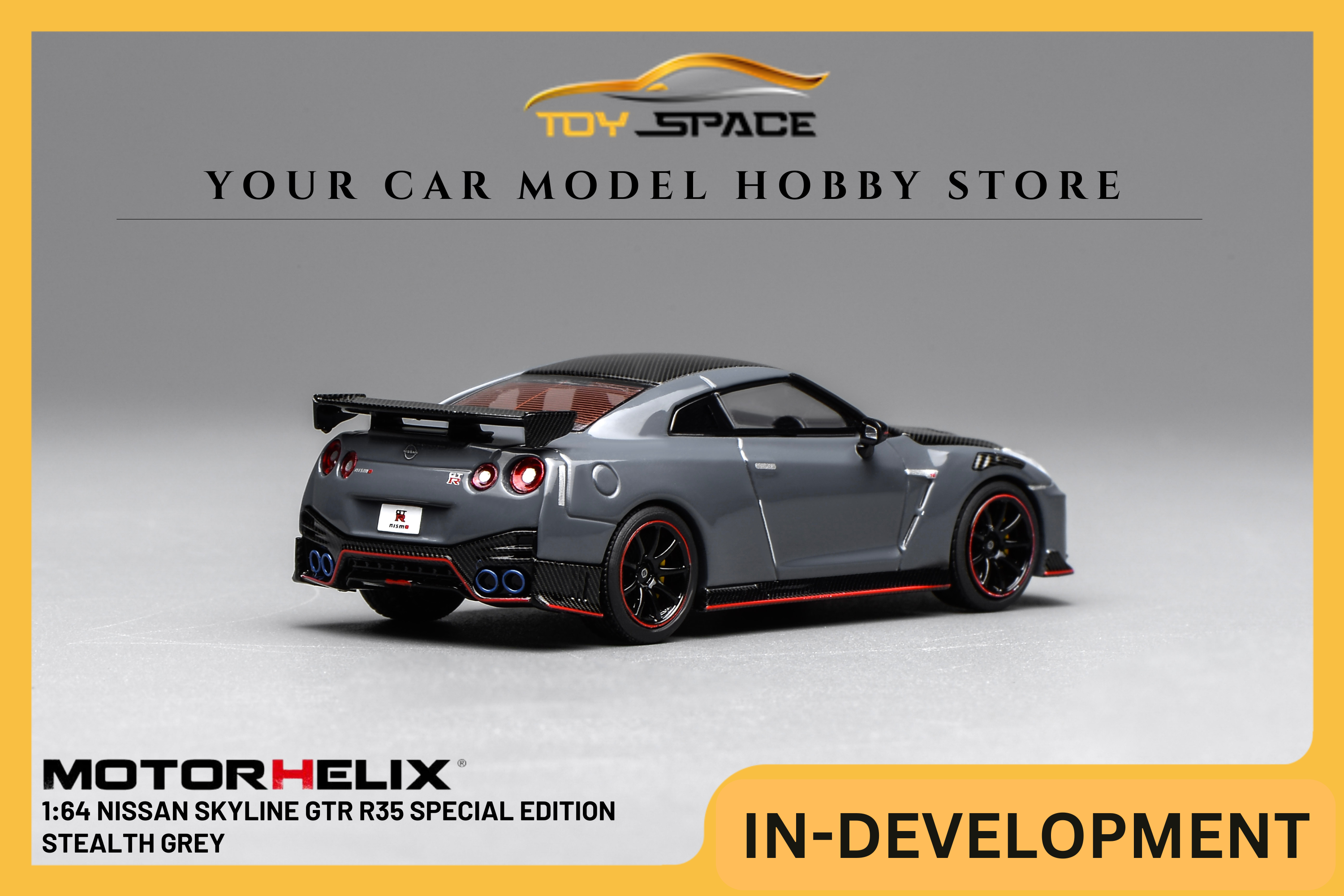 [MOTORHELIX] 1:64 Nissan Skyline GTR R35 Special Edition Stealth Grey