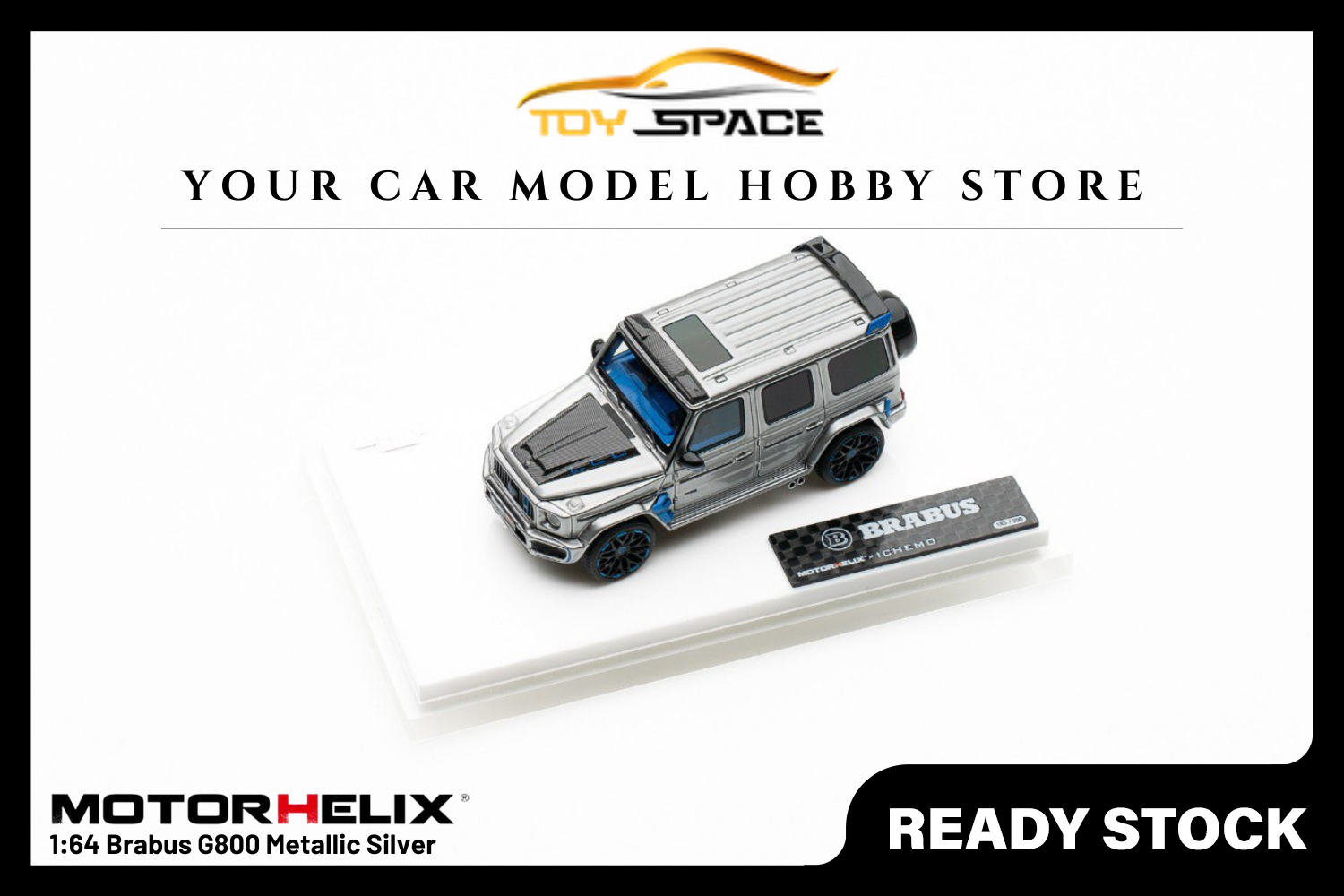 [MOTORHELIX] 1:64 Brabus G800 Metallic Silver