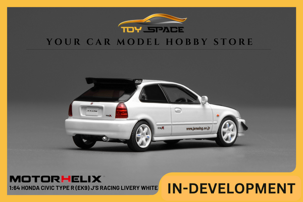 [MOTORHELIX] 1:64 Honda Civic Type R (EK9) J‘s Racing Livery White