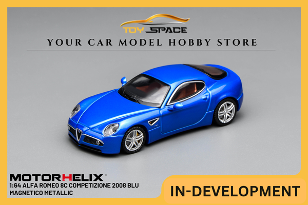 [MOTORHELIX] 1:64 Alfa Romeo 8C Competizione 2008 Blu Magnetico Metallic