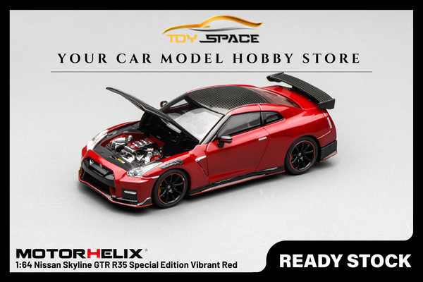 [MOTORHELIX] 1:64 Nissan Skyline GTR R35 Special Edition Vibrant Red