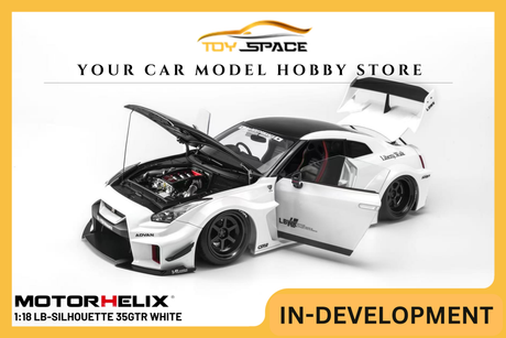 [MOTORHELIX] 1:18 LB-Silhouette 35GTR White - Toy Space Diecast Online Store Singapore