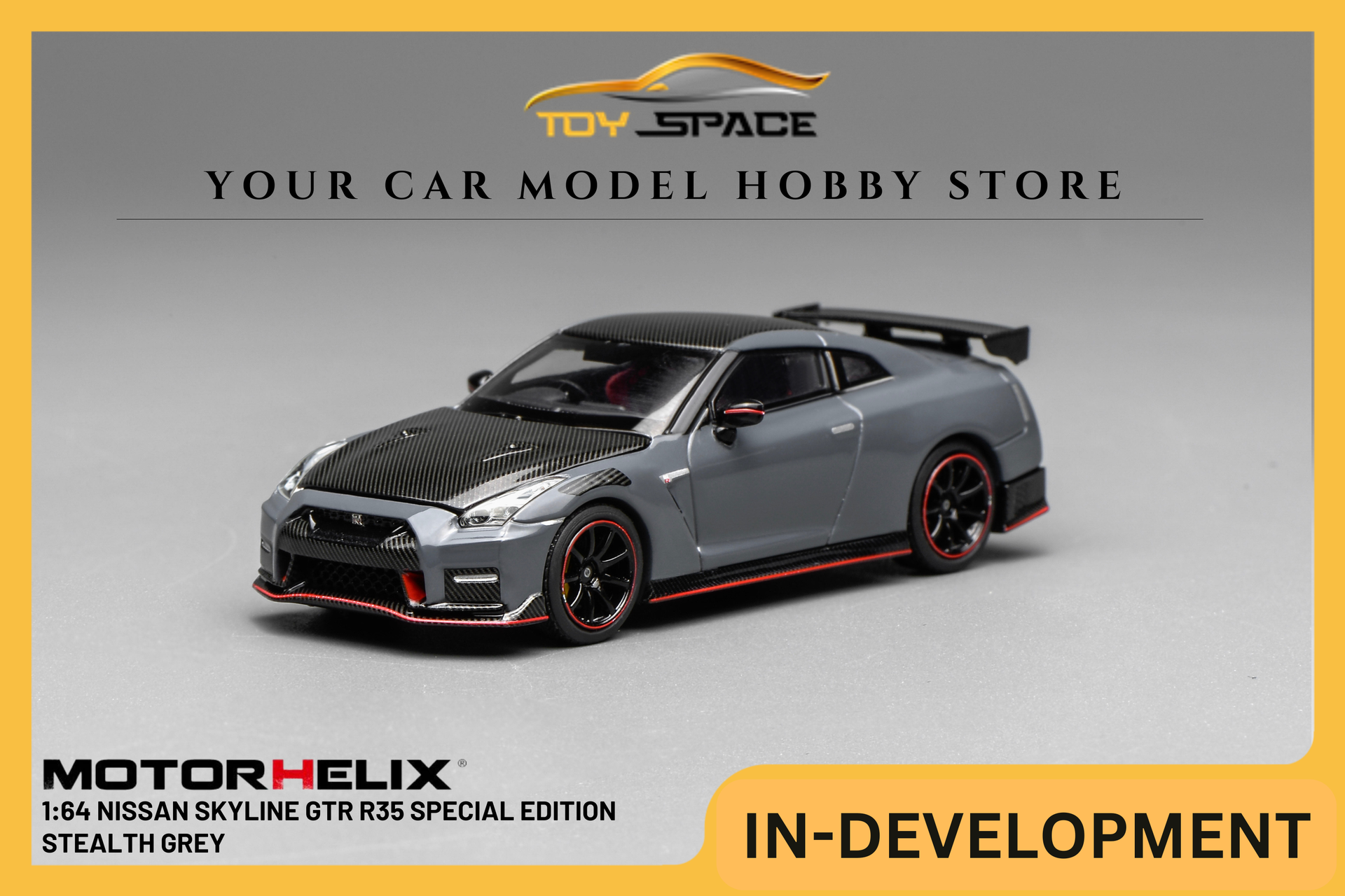MOTORHELIX] 1:64 Nissan Skyline GTR R35 Special Edition Stealth Grey