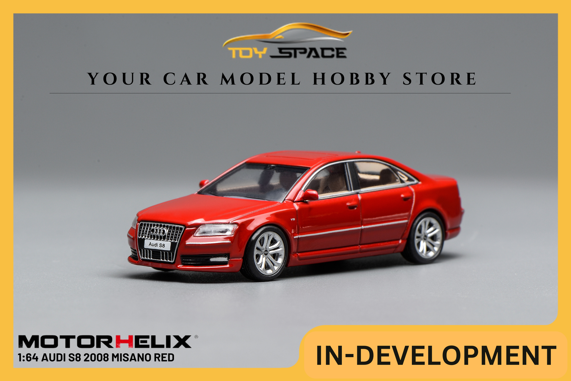 MOTORHELIX] 1:64 Audi S8 2008 Misano Red